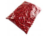 Korale drewniane 16mm RED CZERWONE HURT 1kg koraliki lakierowane z dużą dziurką paciorki makrama