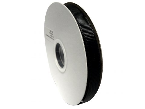 Ryps 10mm Czarny HURT 10 rolek po 27,4m tasiemka rypsowa stwórz stylowe kokardki i solidne uszy do torebek ze wstążki rypsowej