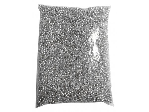 Korale 5mm JASNE SREBRO cena za HURT 500g koraliki metalik plastikowe drobne sklep warszawa