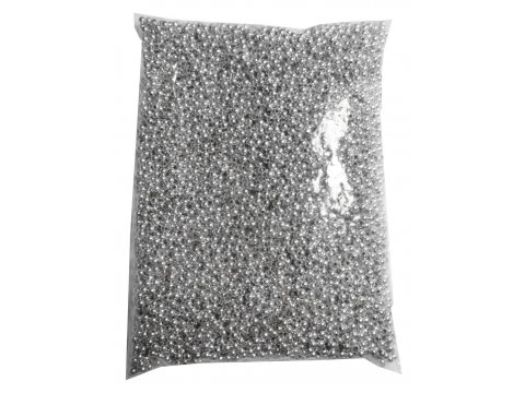 Korale 5mm JASNE SREBRO cena za HURT 500g koraliki metalik plastikowe drobne sklep warszawa