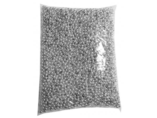 Korale 6mm JASNE SREBRO cena za HURT 500g koraliki metalik plastikowe drobne sklep warszawa