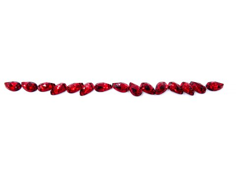 ŁEZKA 6 x 10 mm kamienie akrylowe 3-CZERWONY 144 sztuk do przyszycia i przyklejania pasmanteria online