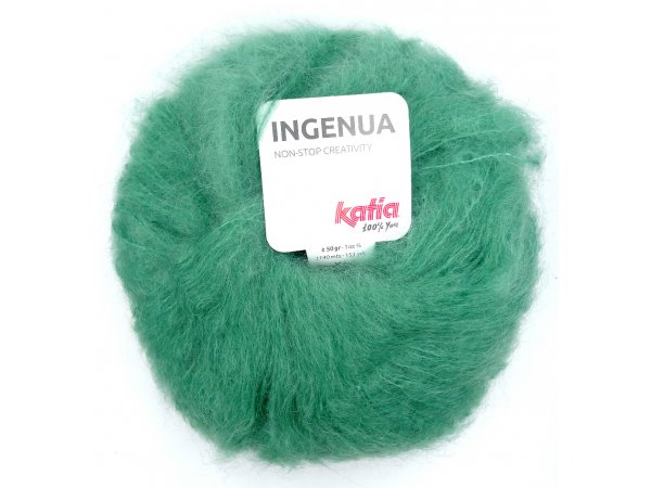 INGENUA 80 MINT ZIELONY  włóczka KATIA 50g 140m włóczki mohair delikatny milutki moherek sklep internetowy z włóczkami