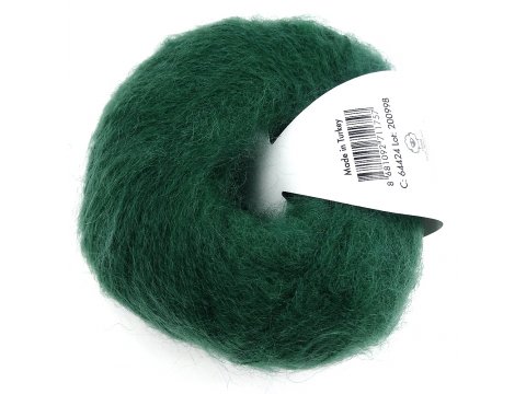 SUPER KID MOHAIR włóczka Gazzal 24 ZIELONY CIEMNY LAS cena za 25g 237m moher na szale estońskie pasmanteria z włóczkami