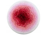 ROSEGARDEN 304 BIAŁY/CZERWONY 100% BAWEŁNA włóczka YarnArt 250g 1000m cienka włóczka ombre na chusty cieni