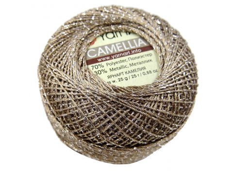 CAMELLIA 20g 190m BEŻ CIEMNY 429 kordonek metalizowany YarnArt hurtownia kordonków Warszawa
