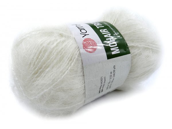 MOHAIR TRENDY 101 BIAŁY MLECZNY OFF WHITE włóczka YarnArt 100g 220m sklep internetowy goldpol