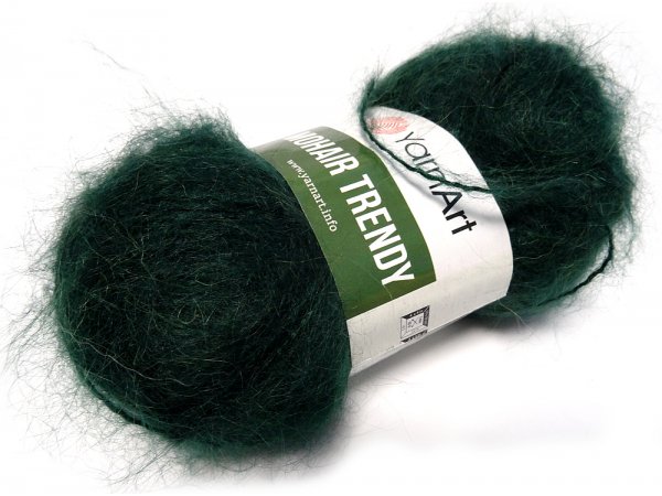 MOHAIR TRENDY 108 ZIELONY CIEMNY włóczka YarnArt 100g 220m sklep internetowy goldpol