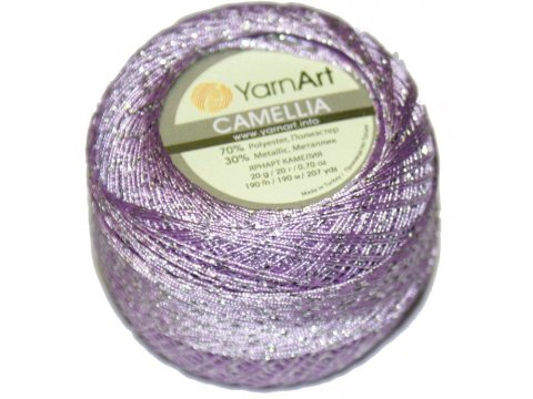 CAMELLIA 20g 190m FIOLETOWY 414 kordonek metalizowany YarnArt hurtownia kordonków Warszawa