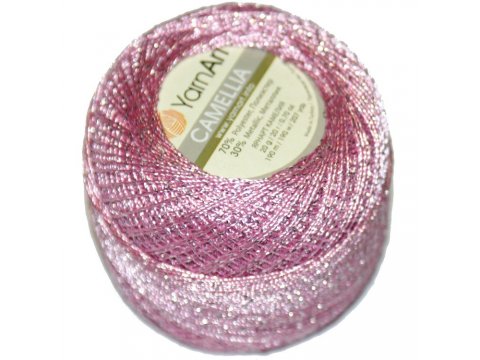 CAMELLIA 20g 190m RÓŻOWY 415 kordonek metalizowany YarnArt hurtownia kordonków Warszawa