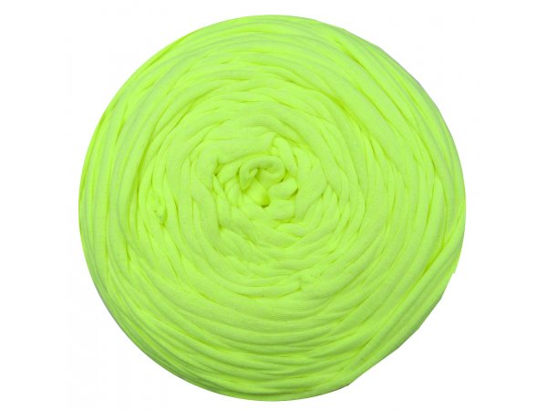 Spaghetti cotton ŻÓŁTY NEON FLUO cena za 1 sztukę około 120m włóczka z recyklingu t-shirt nici bawełna sklep
