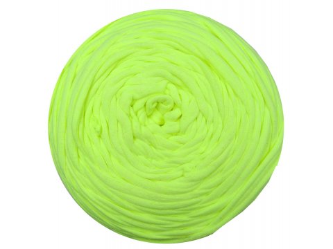 Spaghetti cotton ŻÓŁTY NEON FLUO cena za 1 sztukę około 120m włóczka z recyklingu t-shirt nici bawełna sklep