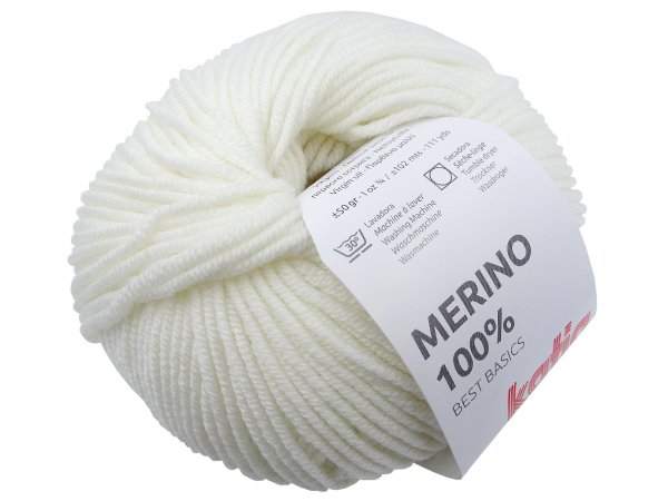 MERINO 100% 1 BIAŁY MLECZNY włóczka Katia 50g 102m 100% wełna z merynosa sklep z włóczkami wełnianymi bogata oferta