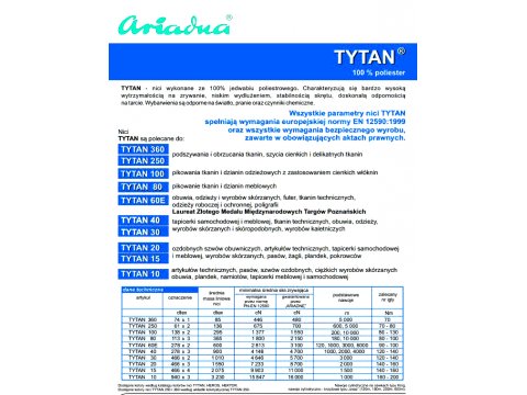 TYTAN 60E mocne nici 2510 MORELA cena za 1 szpulkę 1000m tapicerskie kaletnicze do skóry futra hurtownia nici Warszawa GOLD-PO