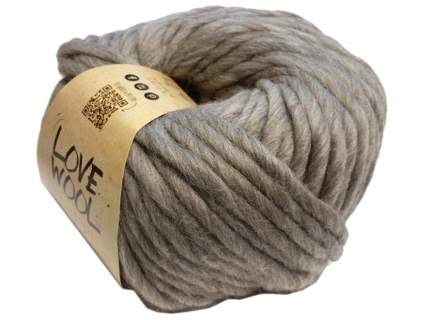 LOVE WOOL 102 SZARY/BEŻ  włóczka KATIA 100g 50m wełna czesankowa owcza alpaka sklep z włóczkami Kati