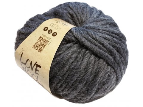 LOVE WOOL 107 SZARY CIEMNY włóczka KATIA 100g 50m sklep z włóczkami wełna 100% czesankowa sklep z włóczkami Kati