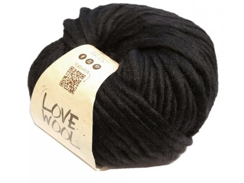 LOVE WOOL 108 CZARNA włóczka KATIA 100g 50m włóczki wełna czesankowa 100% sklep z włóczkami Kati