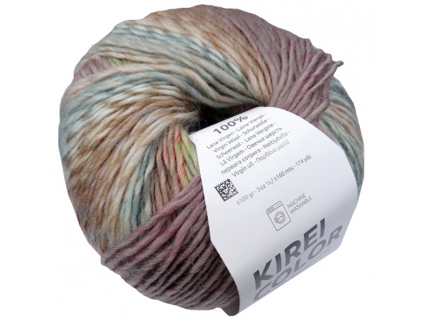 KIREI COLOR 353 WRZOSY/BEŻE włóczka 100% wełna 100g 160m włóczka cienka ombre cieniowana melanż