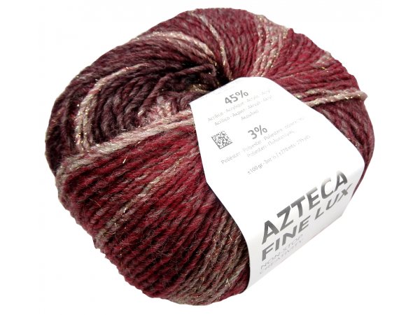 AZTECA FINE LUX 404 BORDO BEŻ SPŁOWIAŁY włóczka mix wełny KATIA 100g 270m mix wełny nowe kolory sklep GOLD