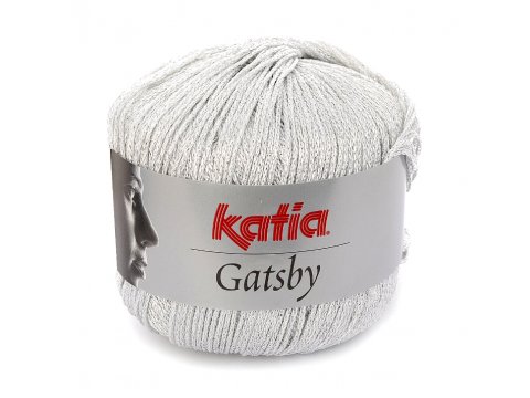 GATSBY włóczka glamour 500 BIAŁY/SREBRNY 50g 118m mix wiskozy fantazyjna na chusty bluzeczki sylwester sklep z włóczkami gol