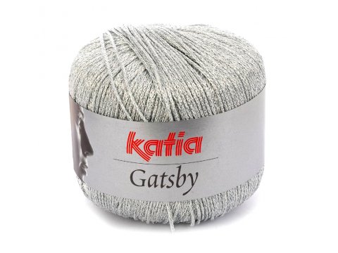 GATSBY włóczka glamour 49 SZARY/SREBRNY 50g 118m mix wiskozy fantazyjna na chusty bluzeczki sylwester sklep z włóczkami gol