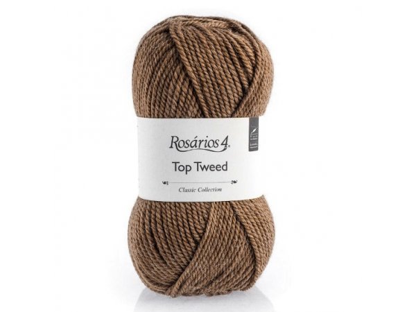 TOP TWEED 64 KARMEL marki Rosarios4 cena za 100g 120m mix wełny z moherem mohair nie gryzie sklep z włóczkami  goldpo