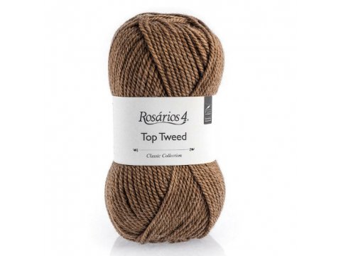 TOP TWEED 64 KARMEL marki Rosarios4 cena za 100g 120m mix wełny z moherem mohair nie gryzie sklep z włóczkami  goldpo