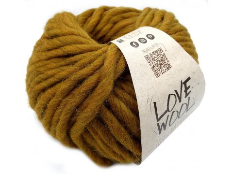 LOVE WOOL 128 MIODOWY łososiowy włóczka KATIA 100g 50m New Colour wełna czesankowa sklep z włóczkami Kati