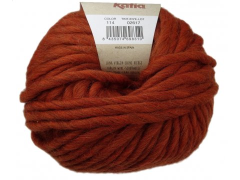 LOVE WOOL 114 RUDY włóczka KATIA 100g 50m pasmanteria warszawa z włóczkami wełna 100% czesankowa sklep z włóczkami Kati