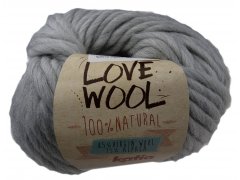 LOVE WOOL 106 SZARY włóczka...