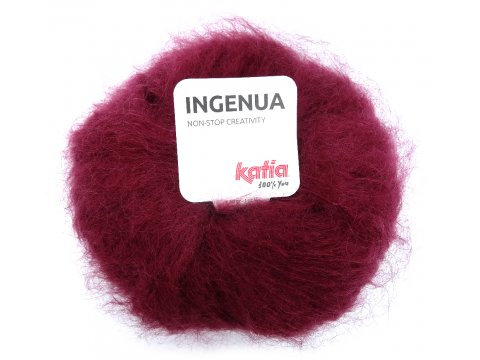 INGENUA 19 BORDO WIŚNIOWY włóczka KATIA 50g 140m włóczki mohair delikatny milutki moherek sklep internetowy z włócz