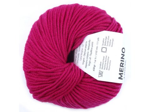 MERINO 100% 16 FUKSJA RÓŻ włóczka Katia 50g 102m 100% wełna merynos sklep z włóczkami wełnianymi