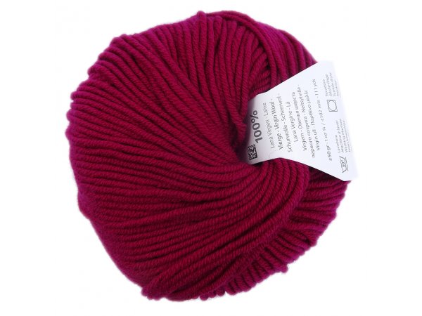 MERINO 100% 49 CIEMNA FUKSJA RÓŻ włóczka Katia 50g 102m 100% wełna merynos OUTLET COLOR