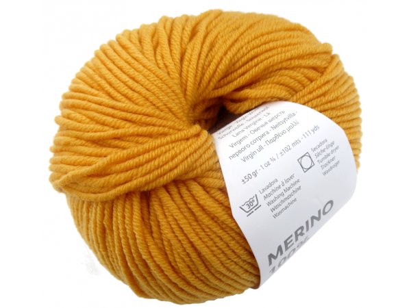 MERINO 100% 63 ŻÓŁTY SPŁOWIAŁY włóczka Katia 50g 102m 100% wełna merynos sklep z włóczkami wełnianymi