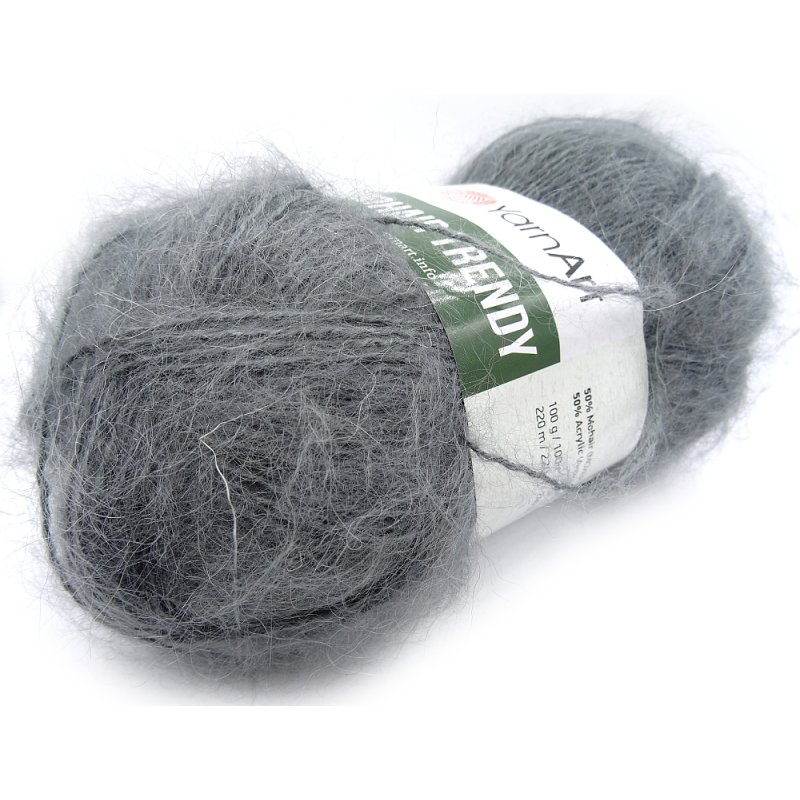 MOHAIR TRENDY 114 SZARY CIEMNY włóczka YarnArt 100g 220m sklep internetowy goldpol