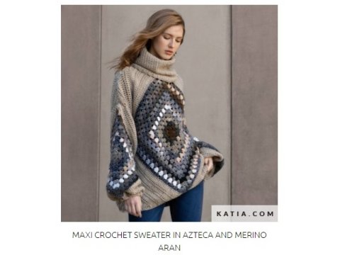 AZTECA 7801 MIX CZARNY SZARY włóczka mix wełny KATIA 100g 270m włóczka na sezon jesienno-zimowy hurtownia z włóczkami Warszawa