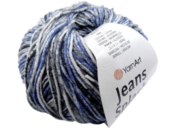 Jeans Splash 947 MIX NAVY włóczka YarnArt turecka bawełna dla dzieci na sweterki wielokolorowa cieniowana