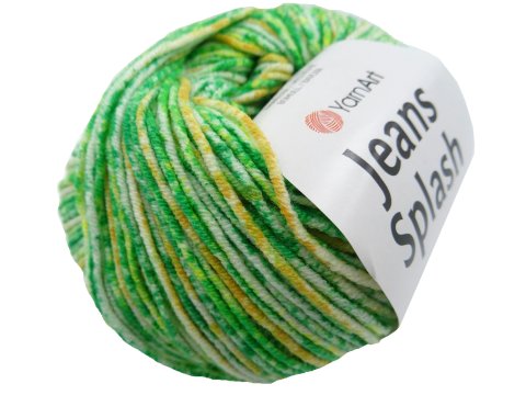 Jeans Splash 946 MIX GREEN włóczka YarnArt turecka bawełna dla dzieci na sweterki wielokolorowa cieniowana