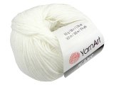 Jeans 1 BIAŁY MLECZNY 50g 160m włóczka YarnArt bawełna dla dzieci na maskotki amigurumi sklep z włóczkami