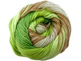 Camilla Batik 115 MIX GREEN BROWN 100g 260m włóczka MTP ombre wielokolorowa bawełna dla dzieci na sweterek czapkę szalik