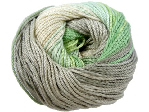 Camilla Batik 105 MIX GREEN BEIGE 100g 260m włóczka MTP ombre wielokolorowa bawełna dla dzieci na sweterek czapkę szalik