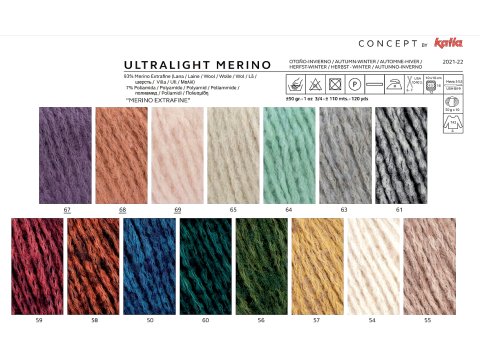 Ultralight Merino 68 TERRAKOTA SPŁOWIAŁA/RÓŻ 110m włóczka Katia puszysta wełna merino extrafine sklep z wełną GOLD-POL