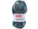 Marathon Chrome 107 MIX GREY BLUE BROWN 100g 250m włóczka Katia cienka wełna z akrylem typu schetland melanż  KONIEC KOLEKCJI