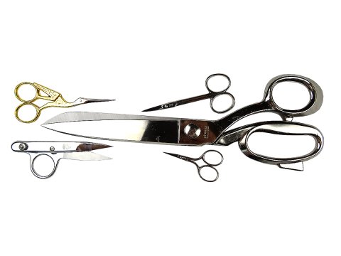 Nożyczki krawieckie 11cm PREMAX BOCIAN ZŁOTY 1szt włoskie krawieckie do haftu nożyce profesjonalne 8012267303611