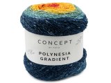 Polynesia Gradient 300 MIX NAVY MINT YELLOW RED włóczka katia 200g 660m włóczki ombre cieniowane wielokolorowe chusty bluzeczki