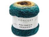 Polynesia Gradient 304 MIX MORSKI BRĄZ włóczka katia 200g 660m włóczki ombre cieniowane wielokolorowe chusty bluzeczki