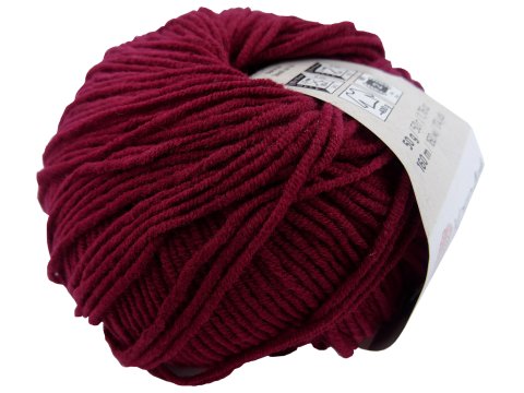 Jeans 66 BORDO WINE 50g 160m włóczka YarnArt bawełna dla dzieci włóczki na maskotkina maskotki