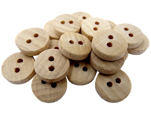 11mm guziki drewniane 20 sztuk -16- cena detaliczna guzik płaski z dwoma dziurkami hurtownia guzików