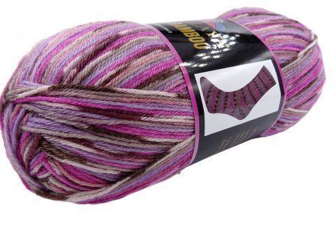 SOCKS BAMBOO 120-03 MIX RÓŻ Himalaya 100g 420m cieniowane ombre włóczka skarpetkowa na ciepłe skarpety