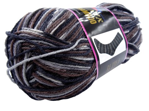 SOCKS BAMBOO 130-01 MIX SZARY BRĄZ Himalaya 100g 420m melanż ombre włóczka skarpetkowa na ciepłe skarpety